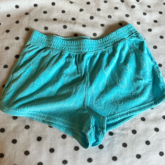 NWOT Blue Smily Face Aerie Shorts Sz L - Picture 2 of 3
